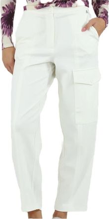 Twinset Cargo Zakbroek 252Ap 2102 - Dames - Vrijetijds broeken - Wit - M - Broeken