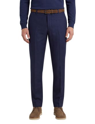 Meyer pantalon blauw katoen bonn stretch