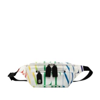 Valentino Pre-owned Printed Nylon Belt Bag - Dames - Pre-owned - Wit - Maat: ONE Size Nylon