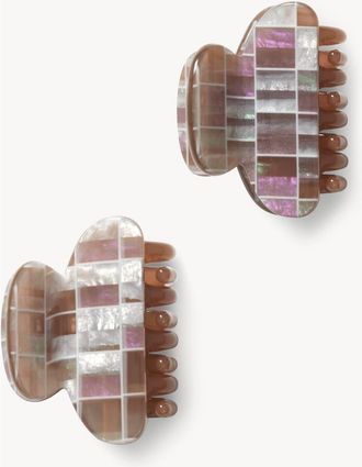 Machete Jewelry Twin Heirloom Claws in Brown Shell Checker at Nordstrom