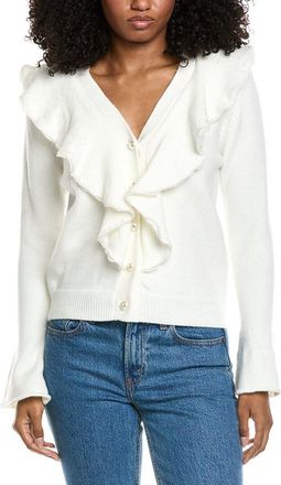 Fate Fate Pearl Trimmed Cascading Ruffle Blouse