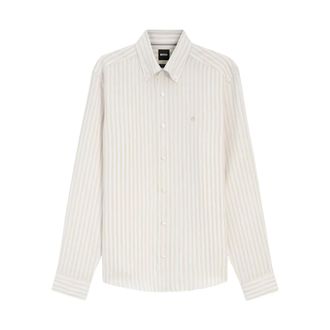 HUGO BOSS Hugo, Casual Shirts, male, Beige, Size: 3XL Casual Shirts