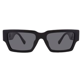 Versace Dark Grey Rectangular Unisex Sunglasses VE4459F GB1/87 54