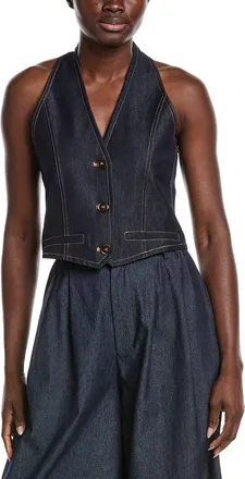 Gracia Button Down Halter Neck Vest