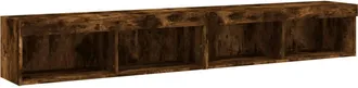 vidaXL Vidaxl - Muebles De Tv Con Luces Led 2 Uds Roble Ahumado 100x30x30 Cm