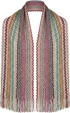 Missoni Sciarpa fantasia - Dames - Wintersjaals - Veelkleurig - ONE Size - Katoen - Accessoires