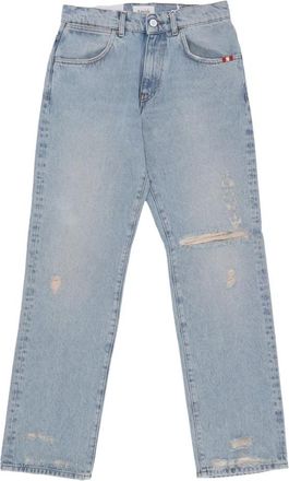 Amish Straight Jeans - Heren - Regular Fit Jeans - Blauw - W34 - Katoen - Jeans