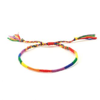 Generic Bracelet Lesbians Rainbow Pride Wristband Woven Adjustable Friendship Jewelry,Colorful Bracelet Clever and Attractive