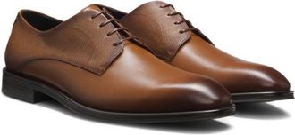 BOSS Derby shoes in textured and smooth leather