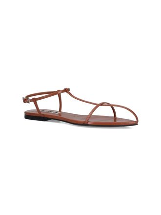 Jil Sander Womens Sandals Brown Upper: Goat Leather