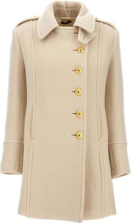 Tom Ford Dames, Mantels, Wit, Maat: 2XS Wol