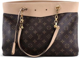 Louis Vuitton Pallas Shopper Monogram Canvas and Calfskin tote bag - Bruin