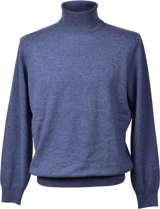 Brunello Cucinelli Maglione a collo alto in lana - Blu