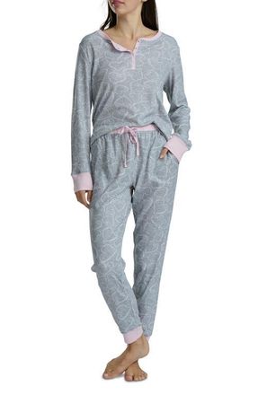 Splendid Cotton Blend Pajama Top & Pants Set in Heart Spots at Nordstrom, Size Large