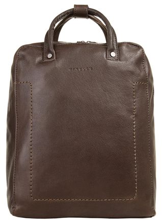 Harolds Laptoprucksack HAROLDS CHAUGIO, Gr. B/H/T: 42cm x 30cm x 9cm, onesize, braun, Leder, Rindsleder, Retro, Rucks&auml;cke Laptoprucksack, echt Leder