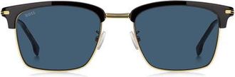 BOSS 53mm Sunglasses in Black Gold/blue at Nordstrom