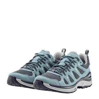 Lowa Wanderschuh LOWA INNOX EVO II LO WS, Damen, Gr. 37, blau (rauchblau, blau), Synthetik, Textil, Schuhe Wanderschuh