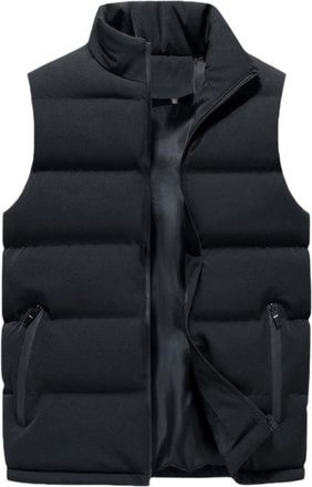 Generic Womens Gilets Padded Vest Cropped Puffer Gilet Ladies High Stand Collar Lightweight Zip Puffer Gilets Winter Sleeveless Thermal Vest Quilted Gilet Out