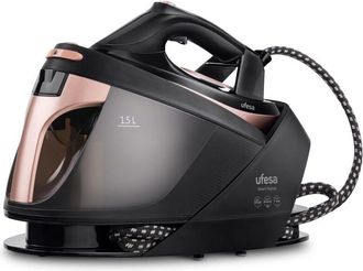 Ufesa PL2430 Smart Digital, Ferro da Stiro Caldaia, 2600 w, 7 Bar, Termostato Digitale, Display led, Modalit&agrave; eco e max, Piastra in Ceramica, Sistema