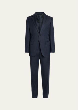 Tom Ford Mens Wool Herringbone Two-Piece Suit