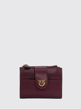 Pinko Portafoglio piccolo in pelle liscia con logo Love Birds metallico