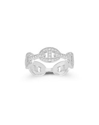 Chloe and Madison Chloe And Madison Silver Cz Mariner Link Ring