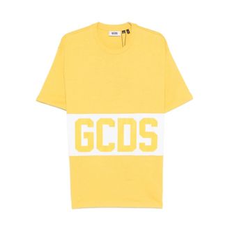 GCDS Logo T-shirt - male - GCDS - T-Shirts - Yellow - M - Tops