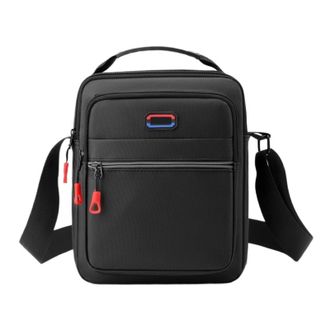 Generic Compatible For Mens leisure messenger bag, large capacity(Black)