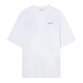 Off-white T-Shirts, male, White, S, Half Arrow Skate Logo T-Shirt