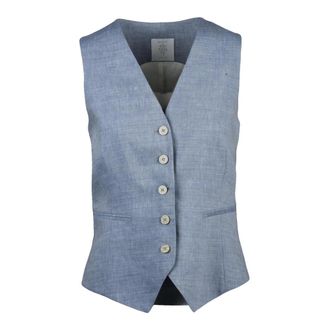 Eleventy Vests, female, Blue, Size: S Gilet