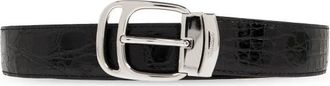Ferragamo Verstelbare Riem - Heren - Riemen - Zwart - 85 CM - Leer - Accessoires