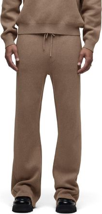 Hudson Cotton & Cashmere Double Knit Kick Flare Pants in Taupe at Nordstrom, Size X-Large