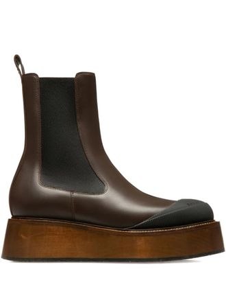 Bally Ilene leather Chelsea boots - women - Bovine Split Leather/Elastane/Elastane/Leather/Rubber - 39 - Brown