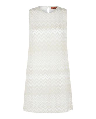 M Missoni Metallic Zigzag Print Shift Dress