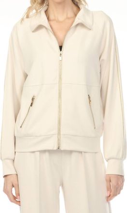 Joseph Ribkoff Zip Front Sporty Jacket In Birch