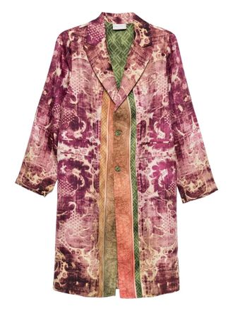 Pierre-Louis Mascia patterned coat - women - Fabric - S - Red