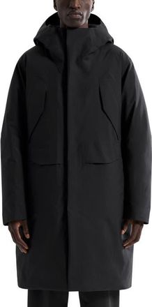 Veilance Sorin Hooded Waterproof Down Parka in Black at Nordstrom, Size X-Large
