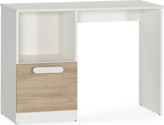 HOMN Mesa de escritorio 1 puerta color blanco