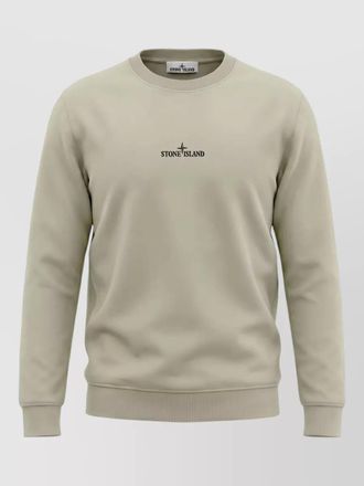 Stone Island cotton logo print sweatshirt