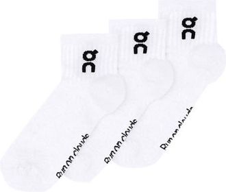 On Assorted 3-Pack Logo Cotton Blend Quarter Socks in White at Nordstrom, Size Medium