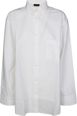 Andamane Oversized Button-Down Shirt with Classic Collar