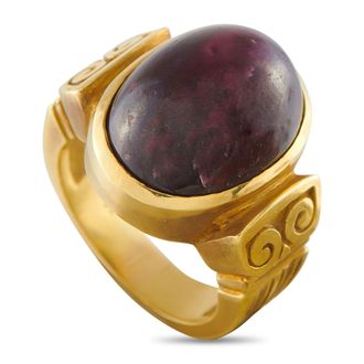 Luxury Bazaar 18K Yellow Gold 24.70ct Ruby Ring MF25-043026