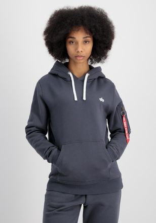 Alpha Industries Hoodie ALPHA INDUSTRIES Unisex EMB Hoodie, Herren, Gr. 2XS, grau (grauschwarz), Obermaterial: 80% Baumwolle, 20% Polyester, regular fit, Sweatshirts H