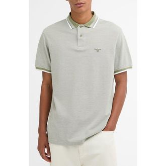 Barbour Castleford Tailored Fit Cotton Piqu&eacute; Polo in Laurel Green at Nordstrom, Size Xxx-Large