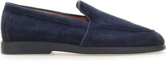 Santoni Malibu Loafer - Heren - Loafers - Blauw - 42 1/2 EU - Leer - Schoenen