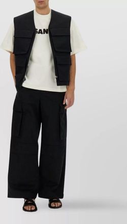 Jil Sander utility vest with multiple pockets