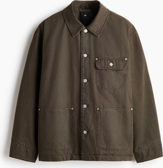 H&M Wattiertes Shacket - Grau