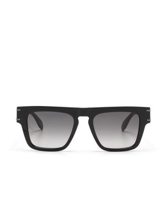 Alexander McQueen Eyewear Occhiali da sole rettangolari - Nero