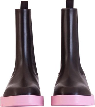 Givenchy Color-Block Round Design Boot - Black