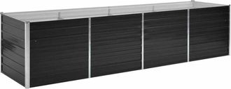 vidaXL Vidaxl - Arriate De Acero Galvanizado Gris Antracita 320x80x77 Cm